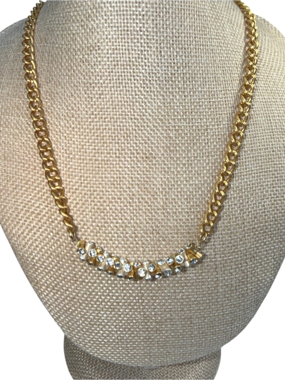 Gold Crystal Accent Station Necklace - Women Jewelry